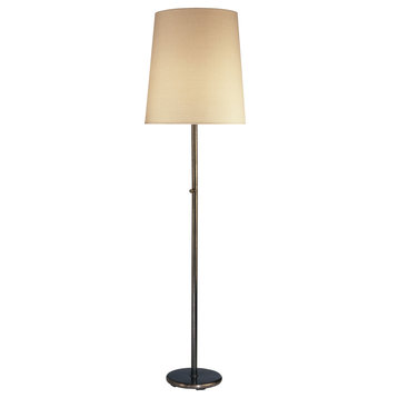 Rico Espinet Buster Floor Lamp, Deep Patina Bronze/Muslin