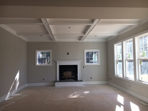 Coffer Ceiling Color Agreeable Gray Walls - Accent Wall Color To Go With Agreeable Gray