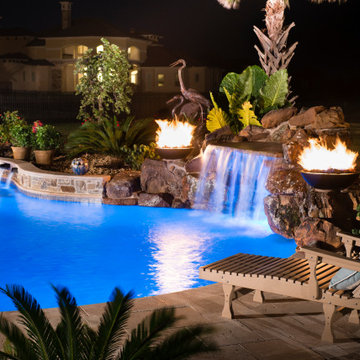 Grottos and waterfalls