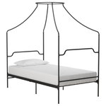 Novogratz - Camilla Metal Canopy Bed, Black, Twin - The Novogratz Camilla Metal Canopy Bed has a design that will make you feel royal. The delicately designed metal frame has a vintage style that will add instant sophistication to your bedroom. The four canopy posts meet in the middle to create a piece that will make a beautiful statement and complement the rest of your room decor. The Camilla's all-metal frame includes side rails, additional center legs, and secured slats to provide stability and durability. The secured metal slats also remove the need to purchase any additional box spring or foundation as they offer mattress support and breathability for long-lasting comfort. What's more, the mattress base is adjustable to allow you to convert it between a 6.5" and 11" clearance depending on you under bed storage needs. This means you will now have a place to store your seasonal clothing you can't seem to find the space for. Available in multiple colors, the Novogratz Camilla Metal Canopy Bed is offered in Twin, Full, Queen and King size. Mattress sold separately.