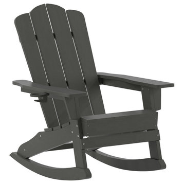 Gray Rocking Chair - Cupholder