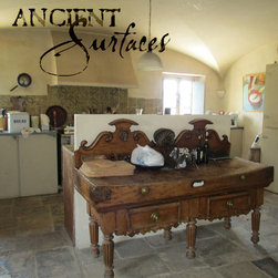 Kitchen Stone Floors Mediterranean  Style - Tile