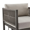 Cuffay Patio Swivel Glider Lounge Chair, Dark Brown Aluminum With Cushions
