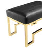Laurence Stool, Gold and Black, High Polish Gold