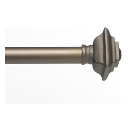 Custom Wrought Iron Drapery Hardware - Square Cap Bronze - Window Treatment Accessories
