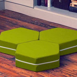 Jaxx Edgewood Floor Pillow - Set of 3 - Floor Pillows And Poufs