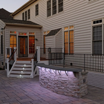 Fairfax Patio with Bar, Water Feature & Sitting Walls