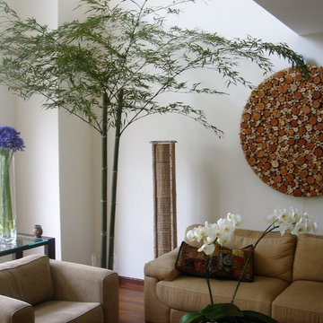 toronto modern living room with flower arrangement