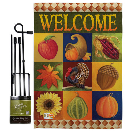 Autumn Collage Fall Harvest & Autumn Garden Flag Set