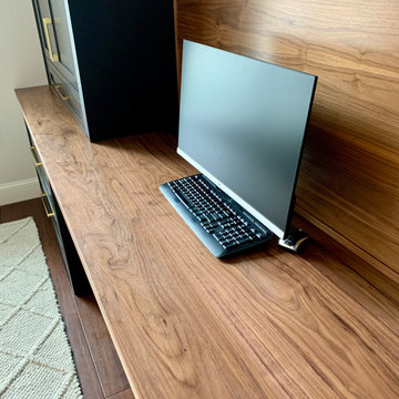 12.5ft Black Walnut Home Office Built-In