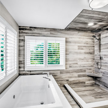 Master Ensuite Bathroom Renovation.  Aurora, Ontario.
