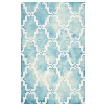 Safavieh Dip Dyed DDY536D 8'x10' Turquoise/Ivory Rug