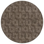 Dalyn Rugs - Delano DA1 Chocolate 10' x 10' Round Rug - Delano collection is a subtle multi tonal geometric style. Incredible casual color movement using modern state of the art prismatic processing technology. This allows for thousands of color combinations and shading in each design. Crafted in the USA using foreign & domestic materials and US labor. These area rugs are UV stabilized, fade resistant and stain resistant for long lasting color and durability. Extremely heavy, dense pile with soft feel and cushion with non-skid rubber backing incorporated. This rug collection is perfect for all family members and pet owners. Vacuum your rug regularly or shake out. Use straight suction vacuum only, spot clean with clear water.