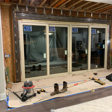 New 15' sliding door installation