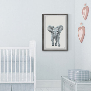 "Here Goes the Elephant" Framed Painting Print