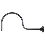 Millennium - Millennium RGN30-SB Goose Neck, Satin Black Finish - From the R Series Collection, this gooseneck accessory can be purchased as separately. It is used for wall mounting (R Series Collection) RLM Shades. This accessory is weather resistant for harsh environments. It can be mounted with different size shades.