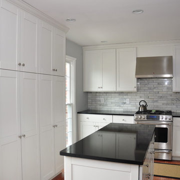 Kitchen Transformation Done in a Maple Mission Door in Painted White