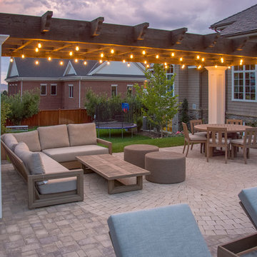 Family Size | Pergola w/Dimension Detailed Posts & Bench Trellis