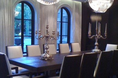 Photo of a modern dining room in Dallas.