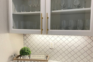 Inspiration for a contemporary home bar remodel