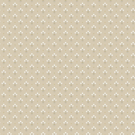 Lili Beige Miniature Floral Wallpaper Bolt
