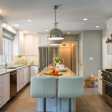 A White Kitchen Renovation and Transformed Powder Room