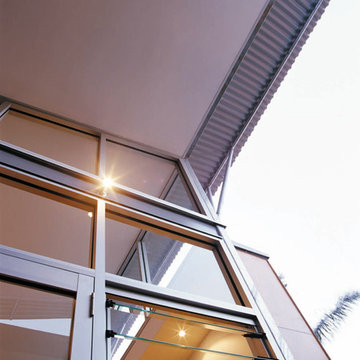 Steel and Glass House Exterior Corner