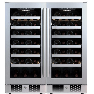 Avallon AWC152SZDUAL 30"W 54 Bottle Capacity Wine Cooler - Stainless Steel