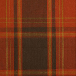 Terra Cotta Hudson Yarn Dyed Big Plaid Blackout Fabric - Fabric