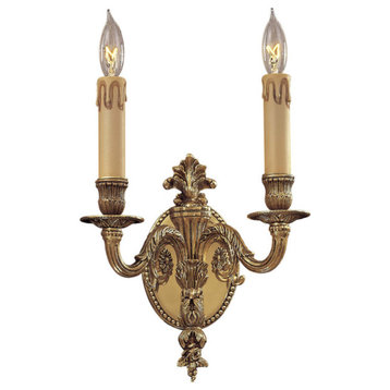 Metropolitan N9812 2 Light 9"W Candle-Style Double Wall Sconce - French Gold
