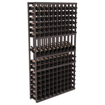 10 Column Display Row Wine Cellar Kit, Redwood, Black Stain/S