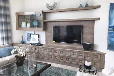 Example of a trendy family room design in Miami