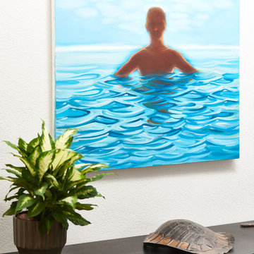 Beach-y Bachelor Primary Bedroom