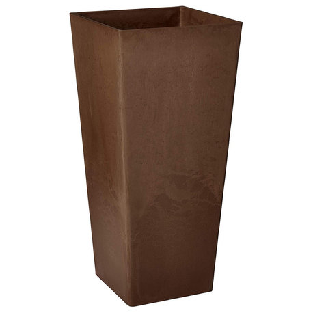 Contempo Tall Square Planter, Chocolate