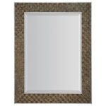 Hooker Furniture - Sundance Portrait Mirror - Tactile and textural, the Sundance Floor Mirror projects  organic elegance with its rich brown, layered cork-like frame accented with silver-colored metal. Measuring 48 inches high by 36 _  inches wide, the mirror offers beveled glass.