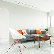 Houzzツアー：公団住宅の3DKをリノベしてシンプルで光とぬくもりのある住まいに