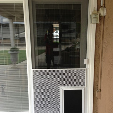 Sliding patio screen doors
