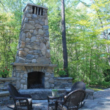 outdoor fireplace