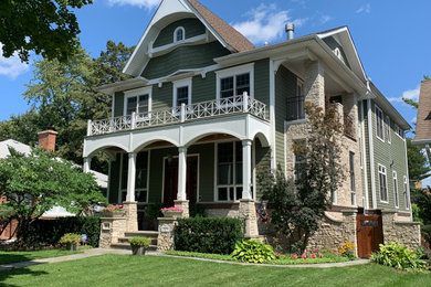 Inspiration for a timeless exterior home remodel in Chicago