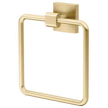 Elevate Towel Ring, Brushed Brass