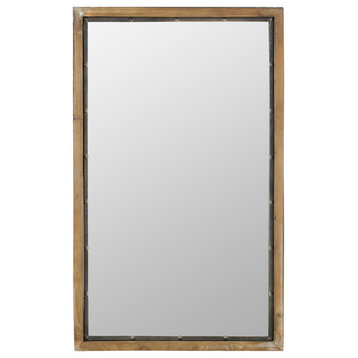 Marlon Rustic Wood Wall Mirror