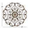 Antique Style Metal 3D Wall Decor w/ Fleur De Lis Designs