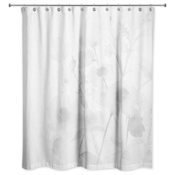 Light Watercolor Floral Bunch 71x74 Shower Curtain