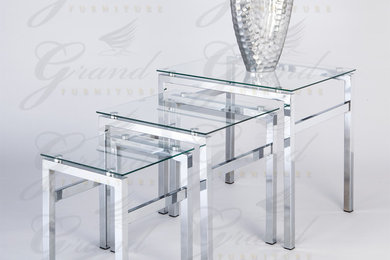 Elsa Nest of Tables Clear Glass
