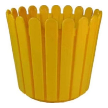 Fence Shaped Flower Planter, Yellow