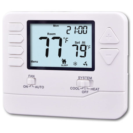 5-1-1 Day Programmable Thermostat for Home 1 Heat/ 1 Cool, DIY Install, C-Wire.