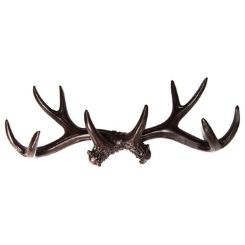Antler Rack Wall Hook And Jewelry Organizer, Espresso Brown