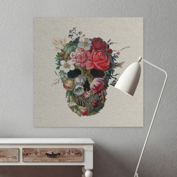 "Flower Face" Painting Print on Wrapped Canvas