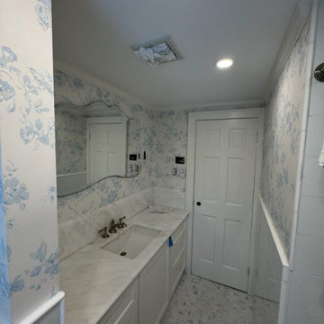 Wallpaper installation Powder room in Kerrville