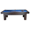 Imperial Montvale Walnut 8' Pool Table, Blue Cloth, With Accessory Bundle